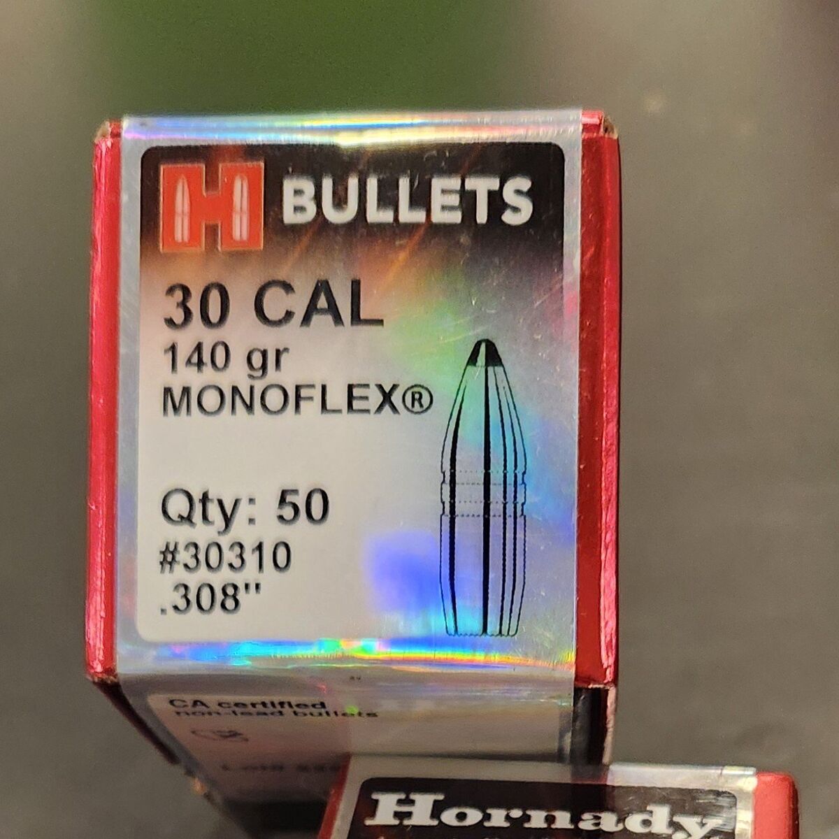 new box of Hornady monoflex 30 caliber/.308, 140gr qty 50, #30310
