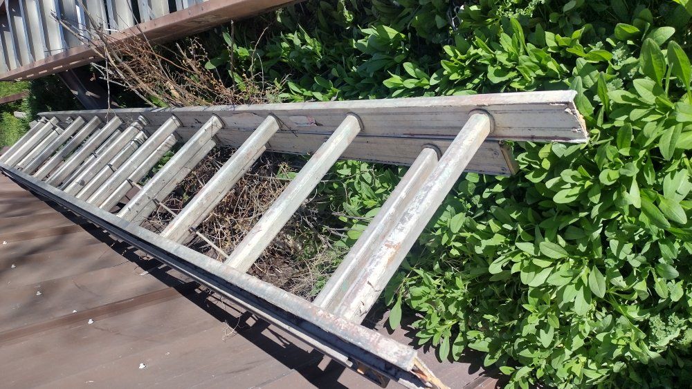 used 24-foot aluminum extension ladder