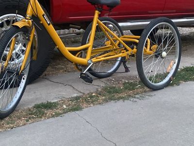3. Wheeler. Like. New. For. Business ️Yellow Adult Tricycle 3-Wheel Bike with Backrest Seat tires 24” in. Ogden
