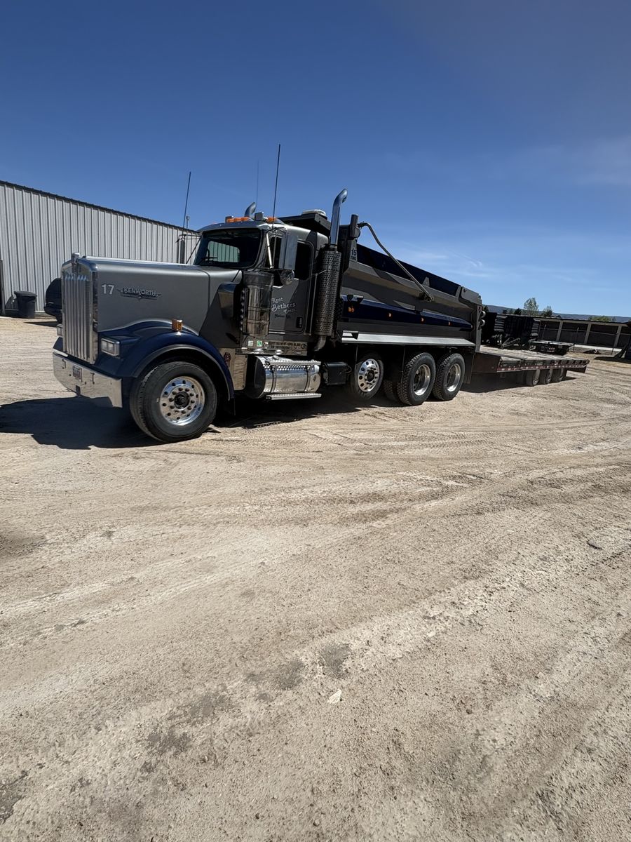 06 Kenworth Dump Truck & Felling Tilt Deck Trailer
