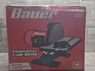 New 12 in Bauer Disc Sander 1.25 HP