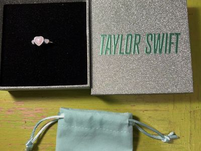 Taylor Swift Official Lover Era Triple Heart Opal Ring with Box & Pouch size 9