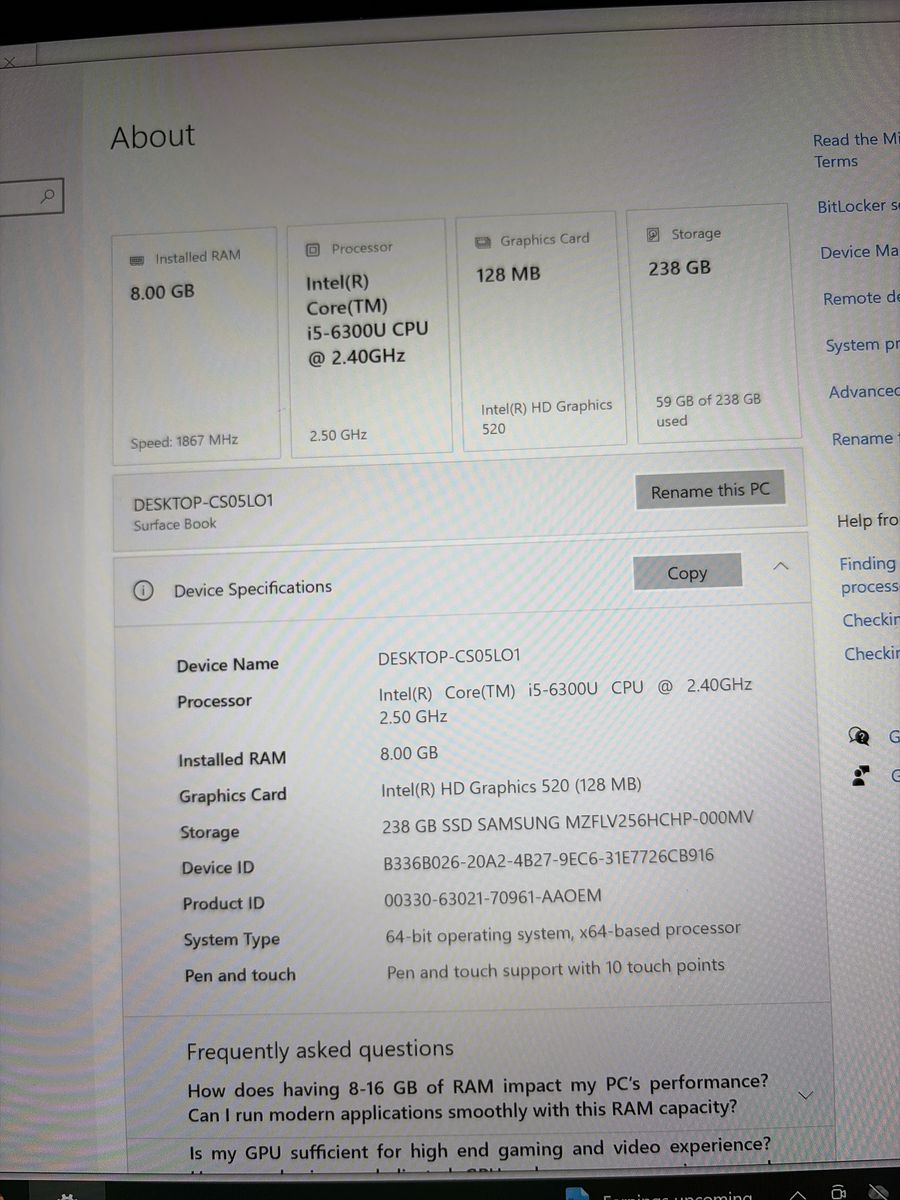 Surface Pro - Screen Only