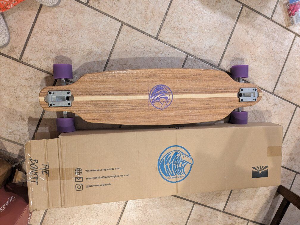 white wave longboard