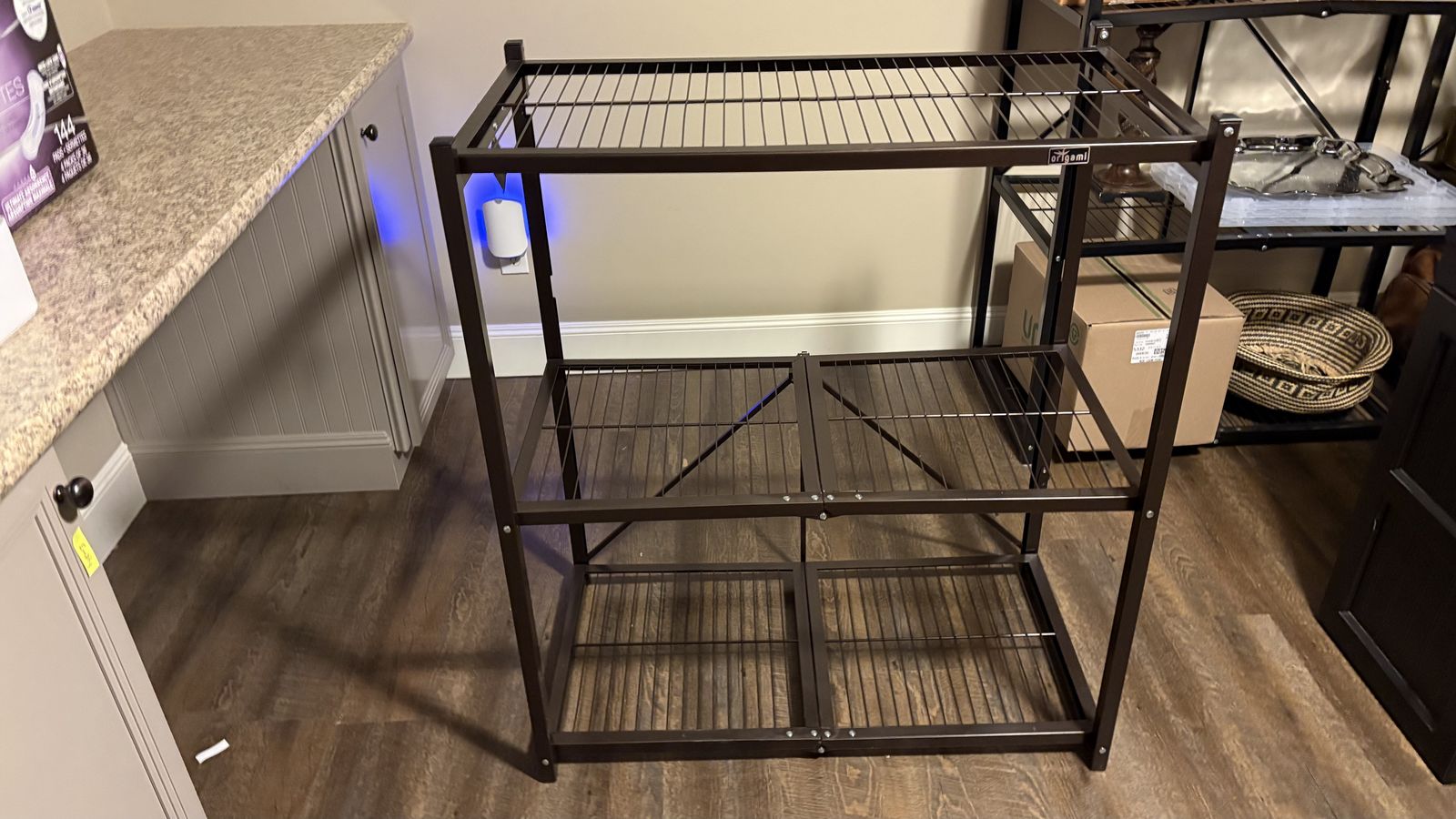 Origami 3-Tier Folding Shelving Unit
