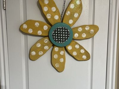 Darling Wood flower door or wall decor.