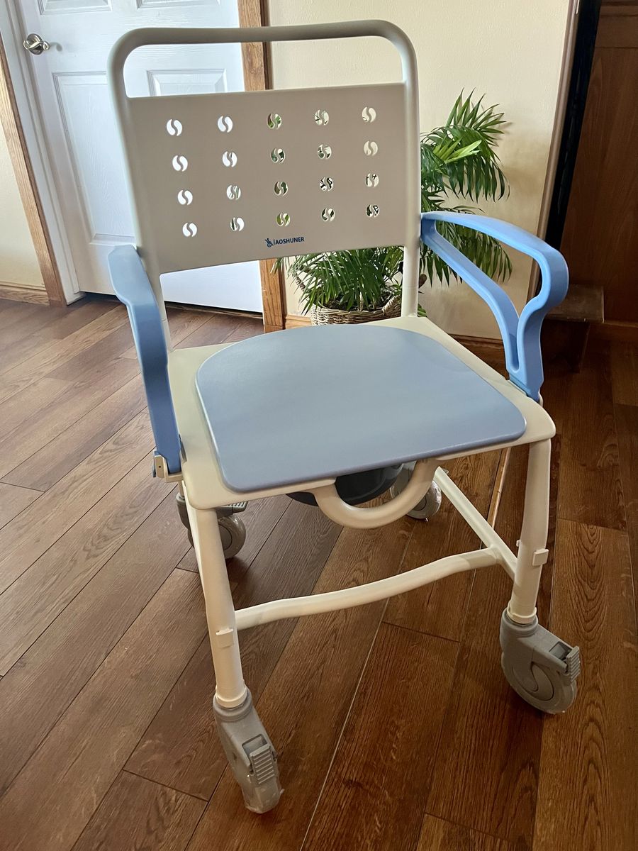 4 in 1 Rolling Shower Chair with Wheels