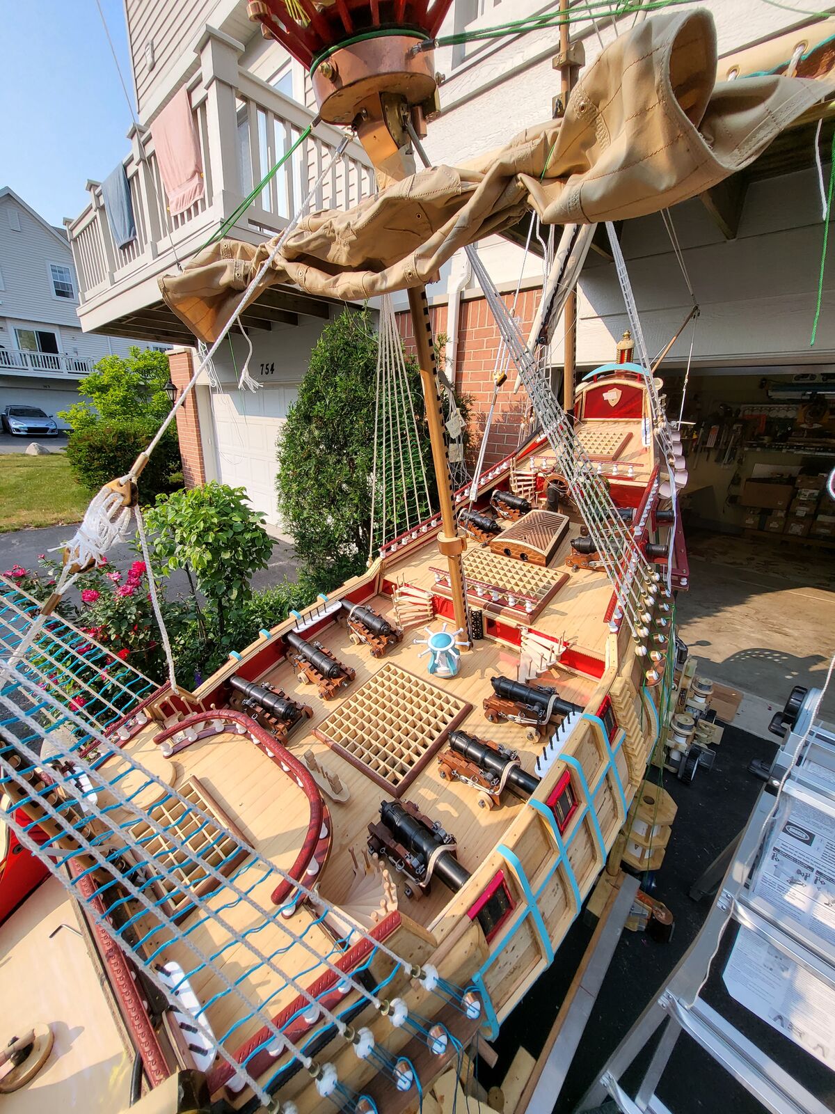 Project Remote control 14 feet long pirate ship 95% finished.