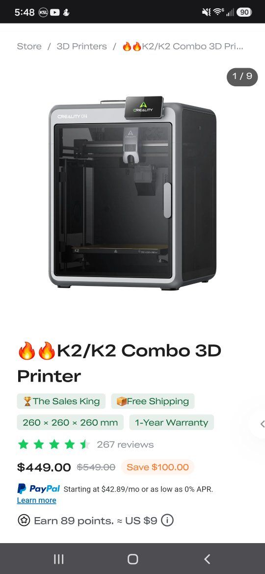 Creality K2 3D printer