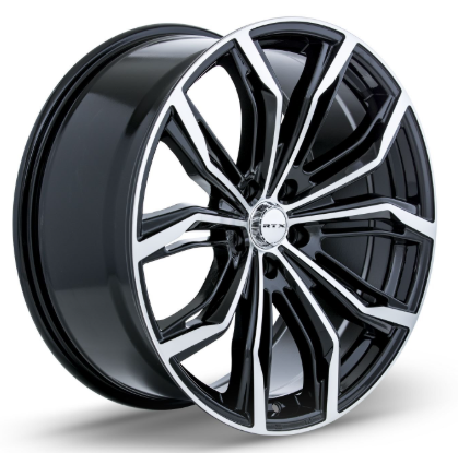 RTX-Series - Black Widow Wheels  20"x9.0, Bolt Pattren 5x114.3, Black Machined Finish