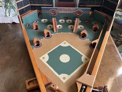 Old Century Wooden Baseball Pinball Style Game