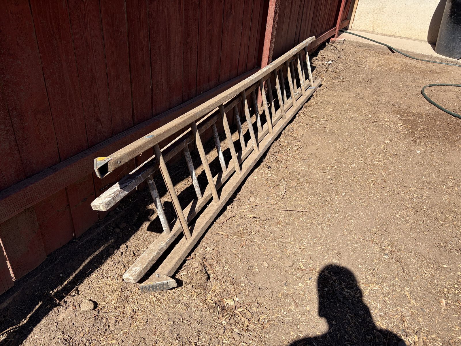 Vintage Wooden Extension Ladder 