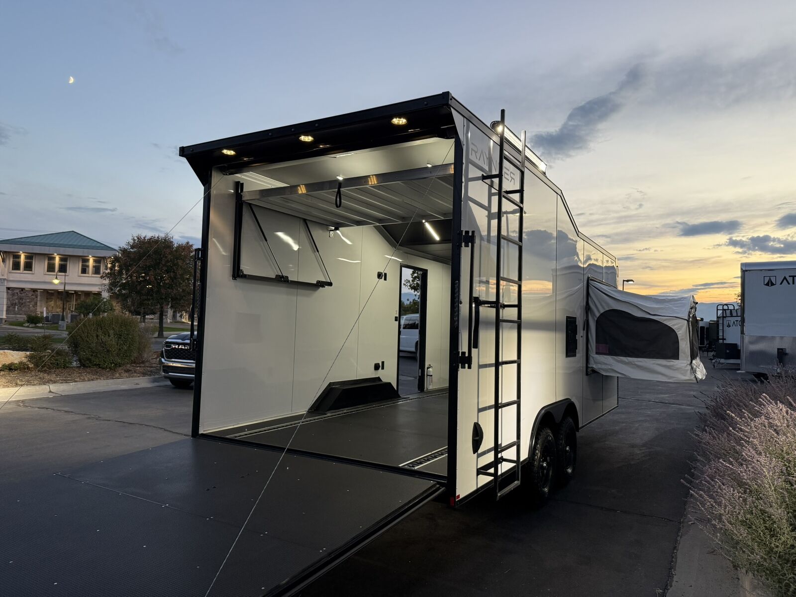 RAYNGER 8x20 / 8.5x20 Toy Hauler Travel Trailer w/ Pop Out Tents