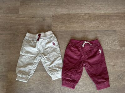 Ralph Lauren Baby Boy Polo Khaki Maroon Pants