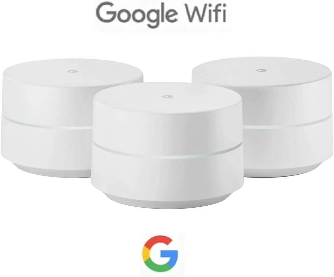 Google AC-1304 WiFi Mesh System, AC1200 Dual Band Router with WiFi Point 3-pack #89229