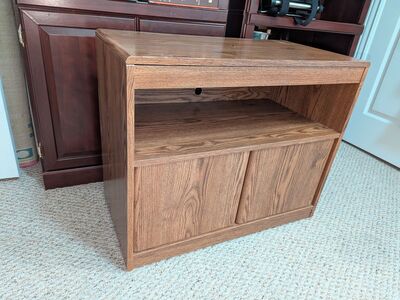 Sauder Rolling TV Cart With Swivel Top