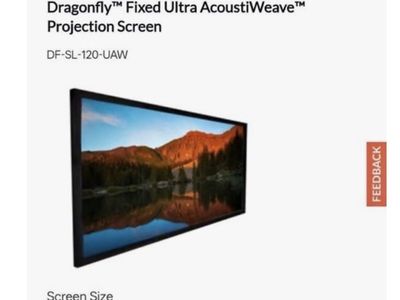 120” Dragonfly Fixed Ultra AcoustiWeave™ Projection Screen