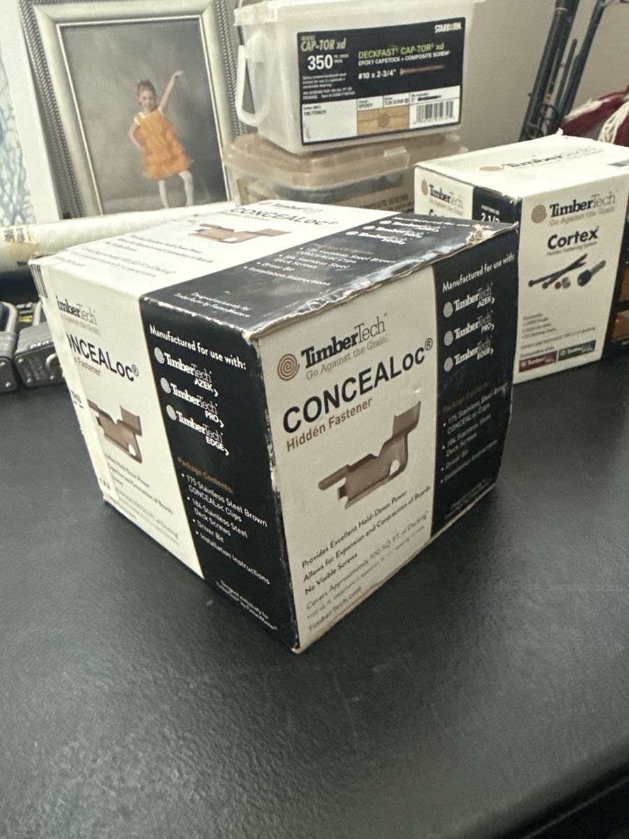 New TimberTech CONCEALoc Hidden Fastener Kit - 175 Clips, 184 Screws, Driver Bit, Installation Guide
