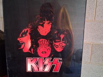 Kiss Collectible Flaming Fire Picture Orig Members #33090
