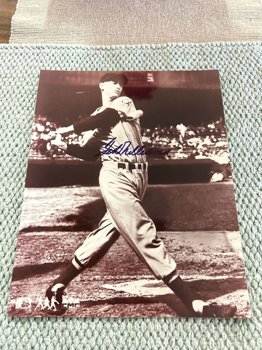 Ted Williams Autograph Boston Red Sox MLB BASEBALL HAND SIGNED 8x10 Photograph Auto