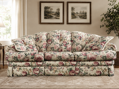 Vintage England Corsair Floral Sofa – 90” – Very Comfortable