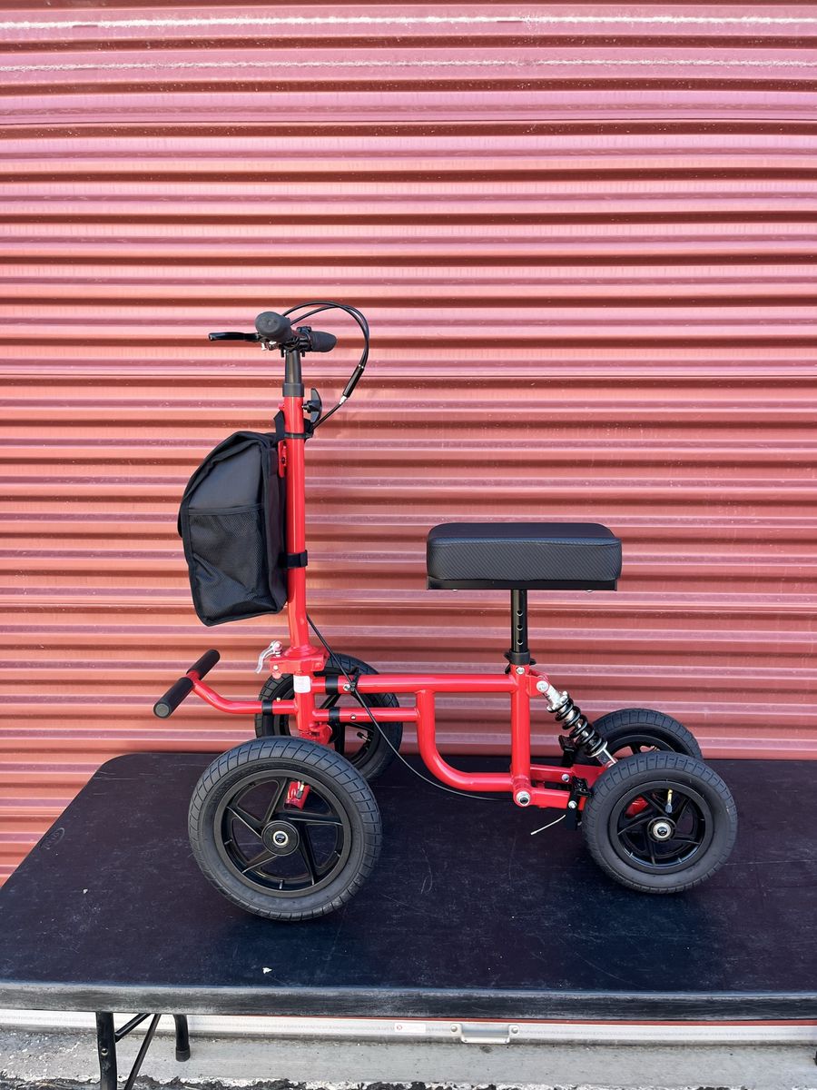 Brand New and Fully Assembled Finvizzon Post Surgery Knee Scooter All Terrain with oversized Pneumatic Tires
