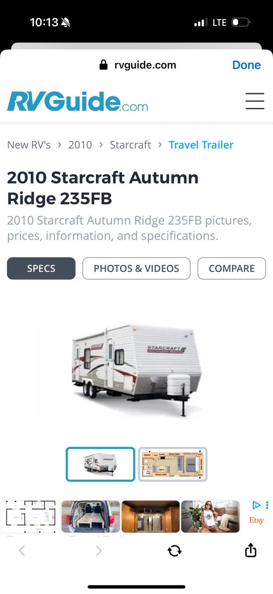 2010 StarCraft travel trailer