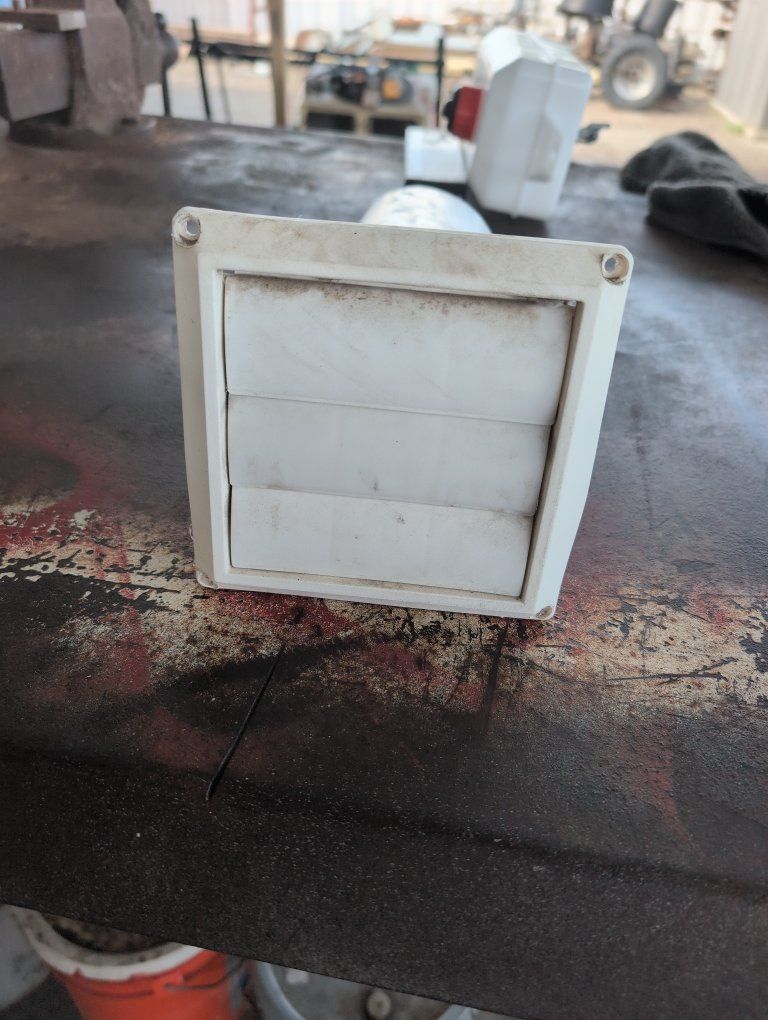 Used Exhaust dryer Vent Duct with Louvered Flap Cap, Metal Pipe