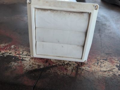 Used Exhaust dryer Vent Duct with Louvered Flap Cap, Metal Pipe