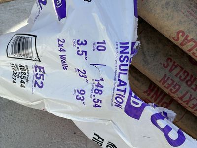 2 - 3.5”x23x93” R13 insulation sheets