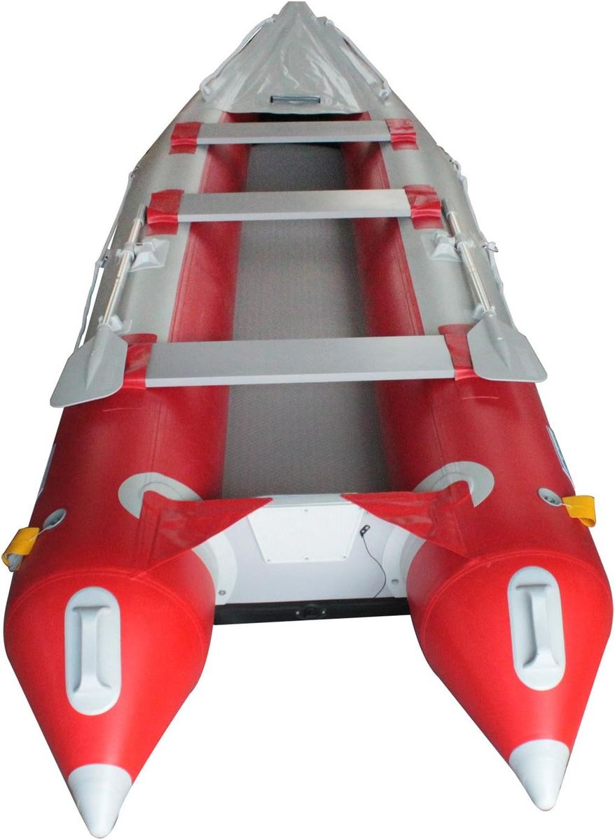 BRIS 14.1 FT Inflatable Kayak Setup – 12V Watersnake Motor & 280Ah LiFePO4 Lithium Battery (Used Only 2 Times)