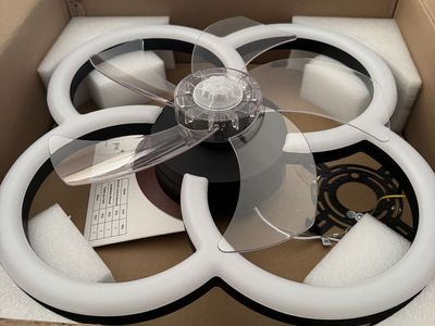 LED ceiling fan with clear blades