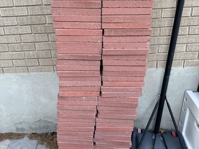 12.0-in L x 12.0-in W x 2.0-in H Square Red Concrete Patio stone / pavers
