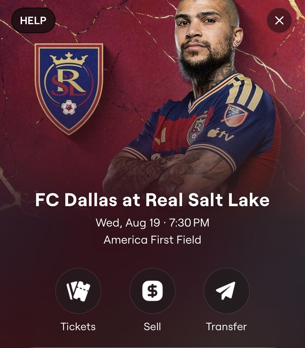  3 TICKETS RSL VS DALLAS 