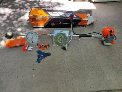 Proyama Gasoline 42.7cc 2-Stroke Trimmer & Brush Cutter - Extreme Duty, Versatile Outdoor Tool
