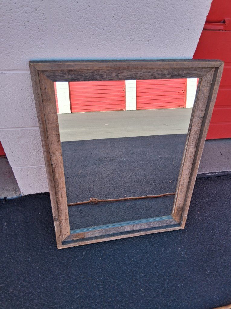 Rustic Barnwood Mirror Nice!