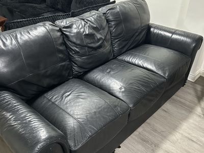 Heavy duty leather couch