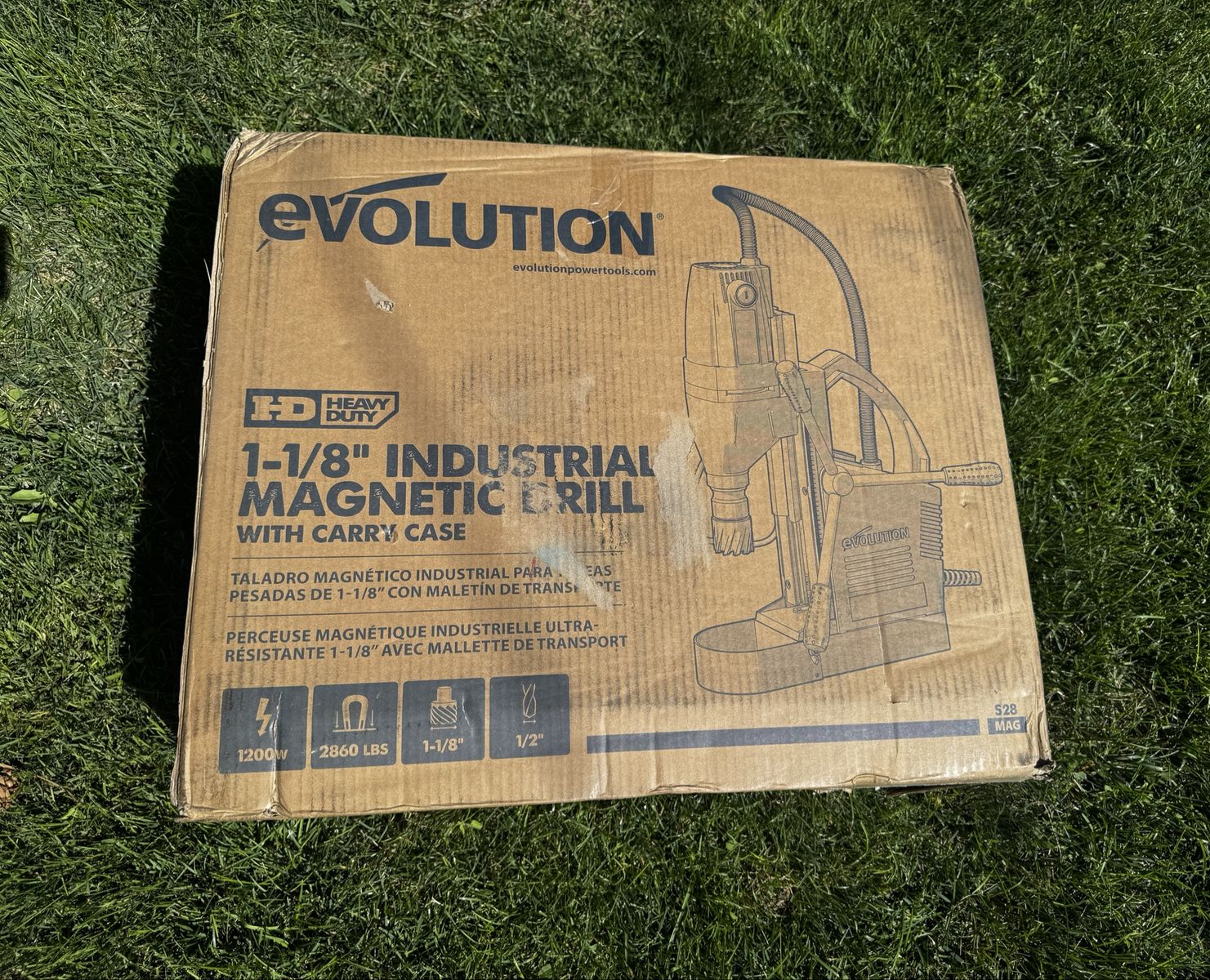Evolution S28MAG 1-1/8” Industrial Magnetic Drill WITH CARRY CASE