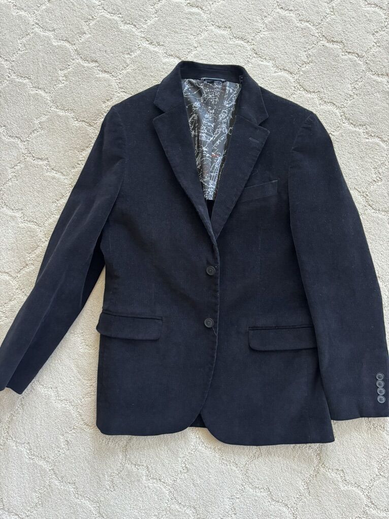 Mens Black Corduroy Suit Coat