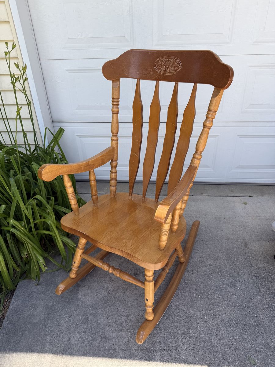 Wooden rocking chair