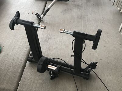 Resistance bike exercise trainer.