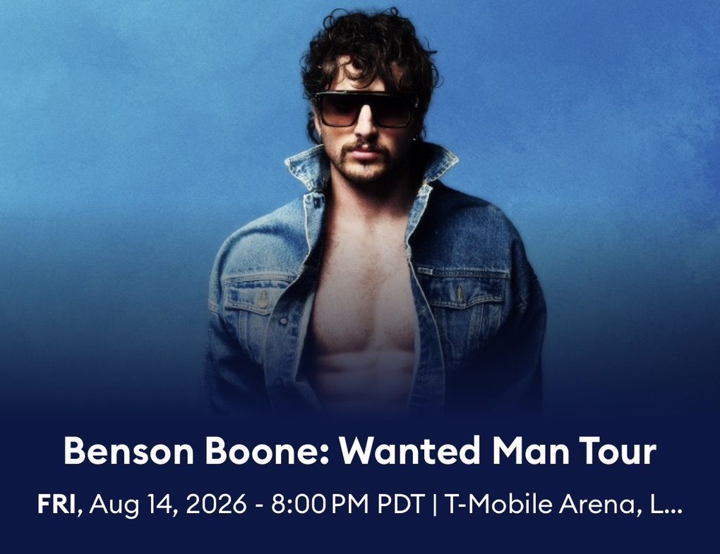 Benson Boone Concert TONIGHT!  2 Tickets