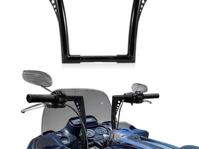 1994-2023 Road King, 1998-2013 Road Glide 12" Ape Hangers - BLACK
