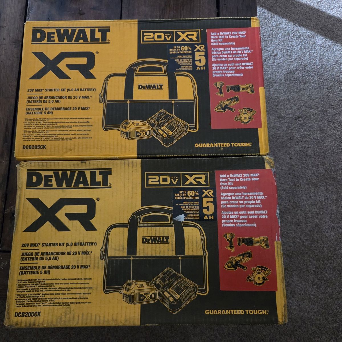 DeWalt 20v XR 5.0ah Starter Kit NIB