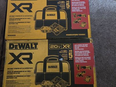 DeWalt 20v XR 5.0ah Starter Kit NIB