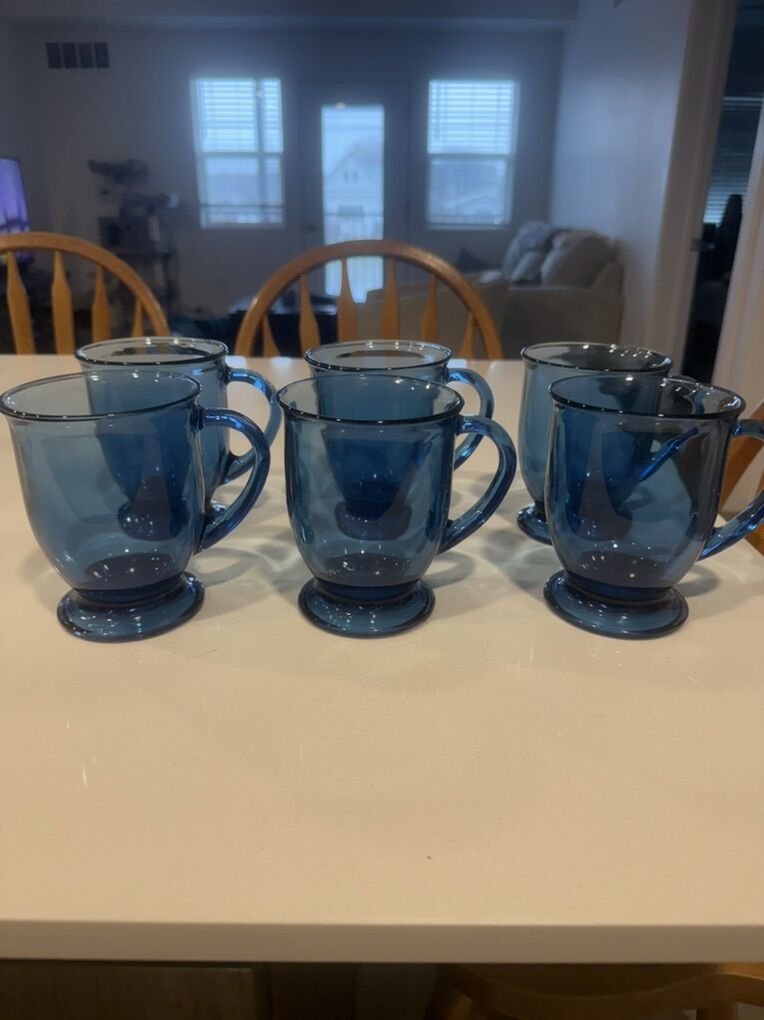 Blue Glass Cups