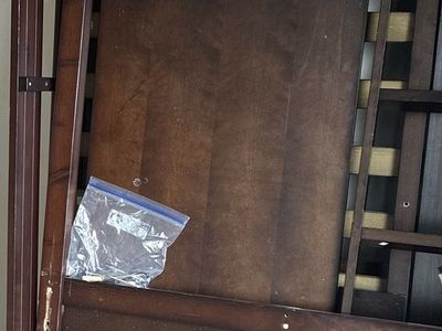 Twin size loft bed with desk