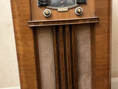 Vintage Zenith 7-S-633 Art Deco Tube Radio Console - Non-Working Condition Antique Radio