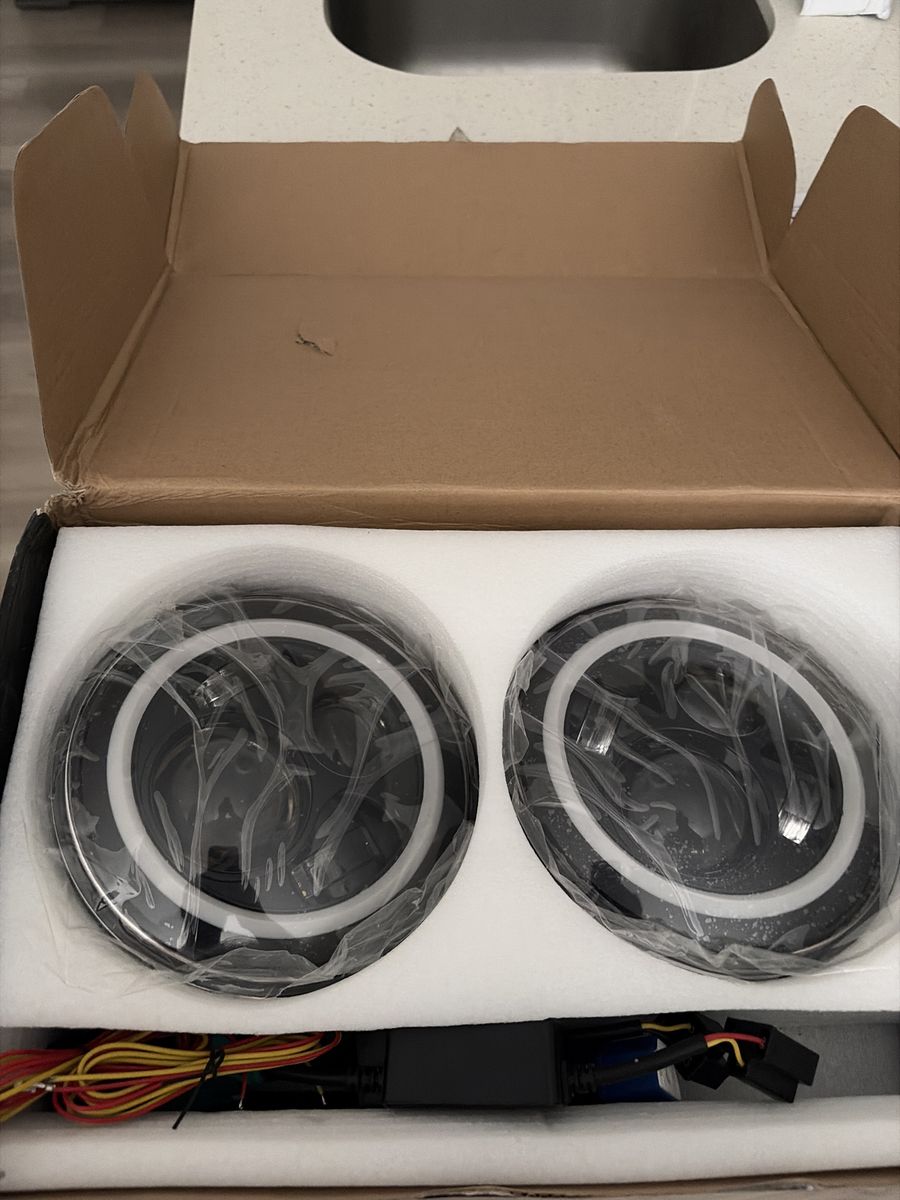 7” round LED Halo lights