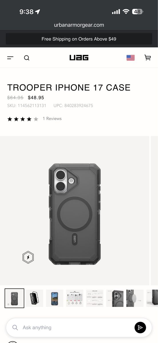 UAG Trooper iPhone Case - Rugged Protective Cover